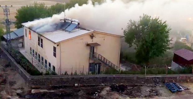 Zerzevan Kalesi'ndeki kazı evinde yangın çıktı