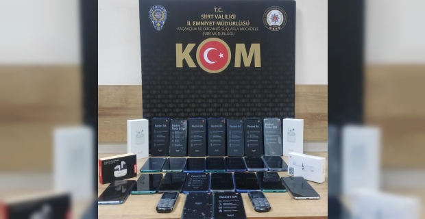 Siirt’te piyasa değeri 72 bin lira olan kaçak cep telefonu ele geçirildi
