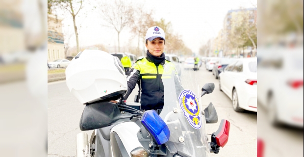 Kentin tek kadın 'motosikletli şahin' polisi