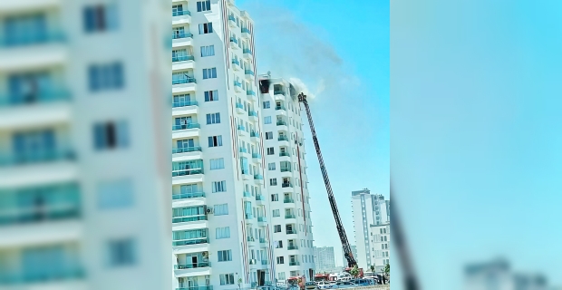 13 katlı binada yangın (VİDEO)