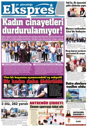 Diyarbakır Güneydoğu Ekspres Haber - 23.05.2022 Manşeti