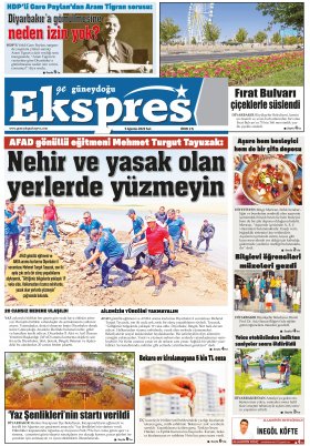 Diyarbakır Güneydoğu Ekspres Haber - 13.08.2022 Manşeti
