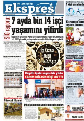 Diyarbakır Güneydoğu Ekspres Haber - 16.08.2022 Manşeti