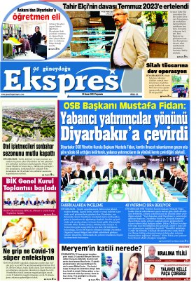 Diyarbakır Güneydoğu Ekspres Haber - 26.11.2022 Manşeti