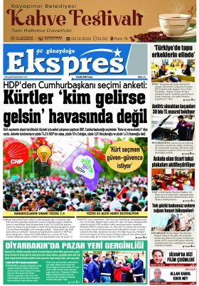 Diyarbakır Güneydoğu Ekspres Haber - 08.12.2022 Manşeti